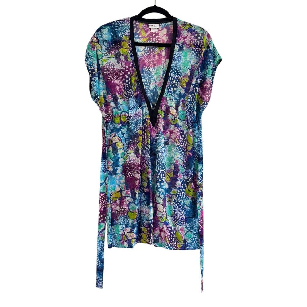 Profile by Gottex Women’s Multicolor Abstract Print Swim Cover Up Tunic S/P